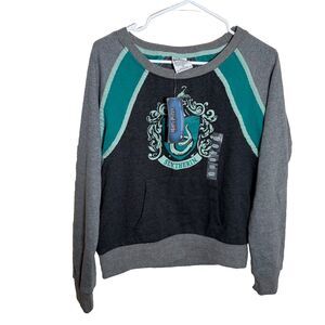 Harry Potter Slytherin Sweatshirt Women's Medium Crew Neck Top NWT